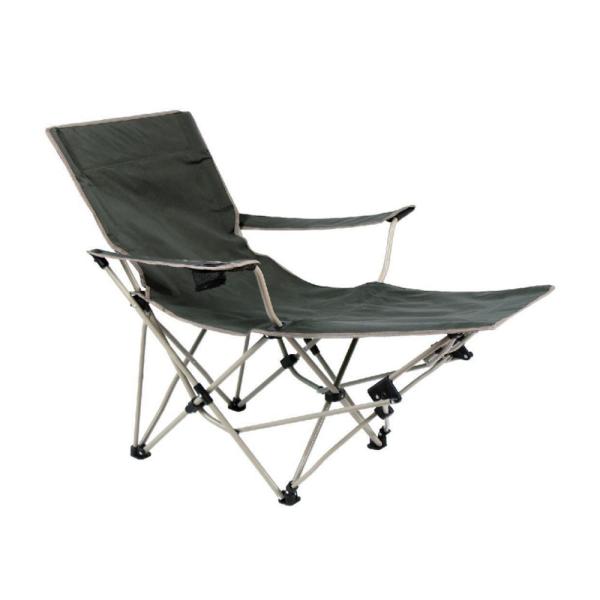 Foldable Fabric Camping Chair With Footrest Leg Rest for Outdoor Portable Big Camping