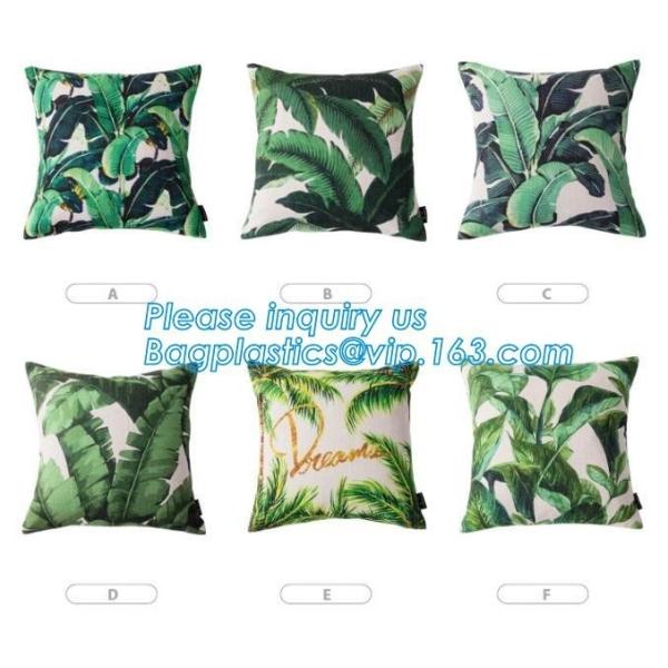 Tropical leaf latest design digital printing cushion cover wholesale decorative pillow covers,Latest design custom print