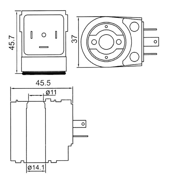 PM-60 Taeha Type Pulse Jet Solenoid Valve Coil 24VDC 110VAC 220VAC
