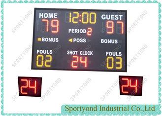 Portable Basketball Electronic Scoreboard For Basketball Sporting with double 24s Shot Clocks