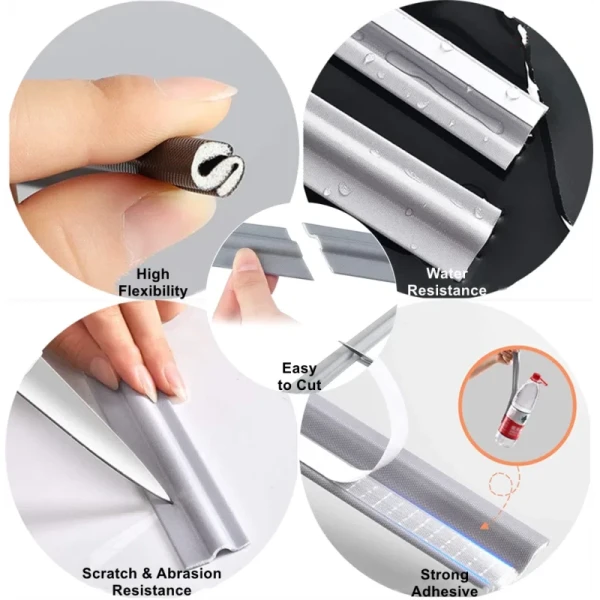 Multifunctional Window Weather Stripping Door Seal Strip Self Adhesive PU Foam Weather Strip