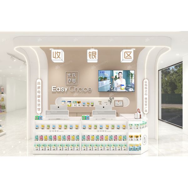 BBC024 Decor Baby Shop Trendy Baby Diapers Display Stand for Baby Shop Interior Design