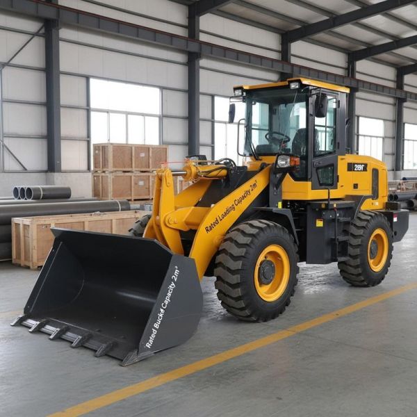 Rated Bucket Capacity 2m3 Wheel Loader Water Cooling 800kg Rated Loading Capacity Heavy Duty Material Handling Equipment