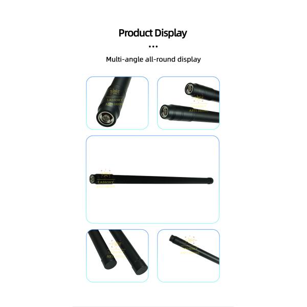 Antenna anti-drones de fibra de vidrio a prueba de agua para exteriores Conector de entrada N/F 35 mm de diámetro