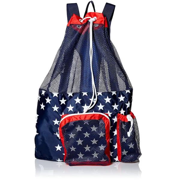 Waterproof Drawstring Swim Bag , Mesh Equipment Bag 12