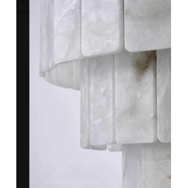 Nordique espagnol Alabaster salon décoratif Lustre en cuivre rond Led marbre lampes de plafond Design moderne Pour la chambre