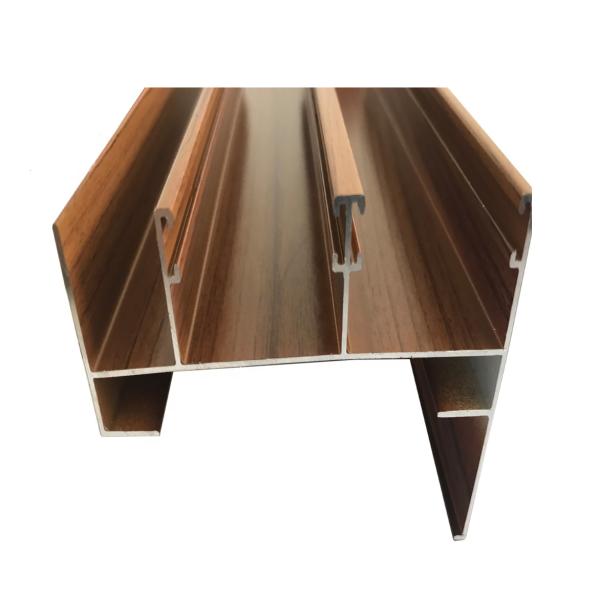 0.8-2.0mm Electrophoresis Aluminum Window Profiles Wood Grain Surfaces