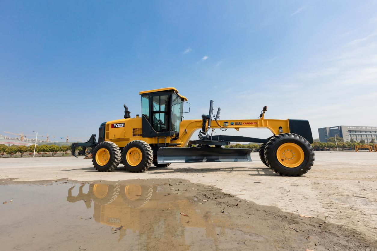 PY220H 220hp тяжелое оборудование дорожный грейдер 162KW с техническим Komatsu