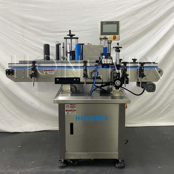 Automatic Vertical Sticker Labeling Machine Custom For Round Bottle