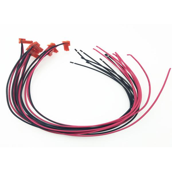 30V conector rojo de la echada de encargo electrónica del arnés de cable 2.54m m con el cable de la tira de 3m m