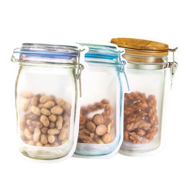 Mason Jar Pouches For CBD semeia malotes de embalagem irregulares da folha Indica de Gummies THC da flor de CBD com zíper