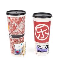 Customized food grade disposable surprise mysterious blind box lucky gift paper coffee tea cup with lid