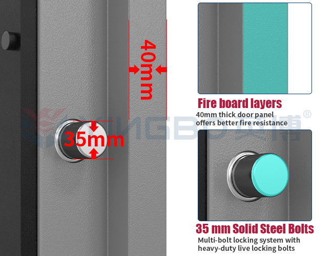 Gun Safe Fireproof Large Capacity Solid Steel Firearm Safe For Home Security With Jewelry Drawer