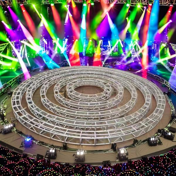 Custom Circle Truss Lighting , Silver 6082-T6 Aluminum Truss Lighting