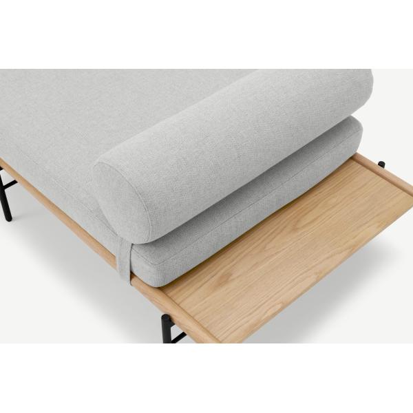 Minimalist Day Hotel Sofa Bed Wooden Frame Removable Bolster Cushion