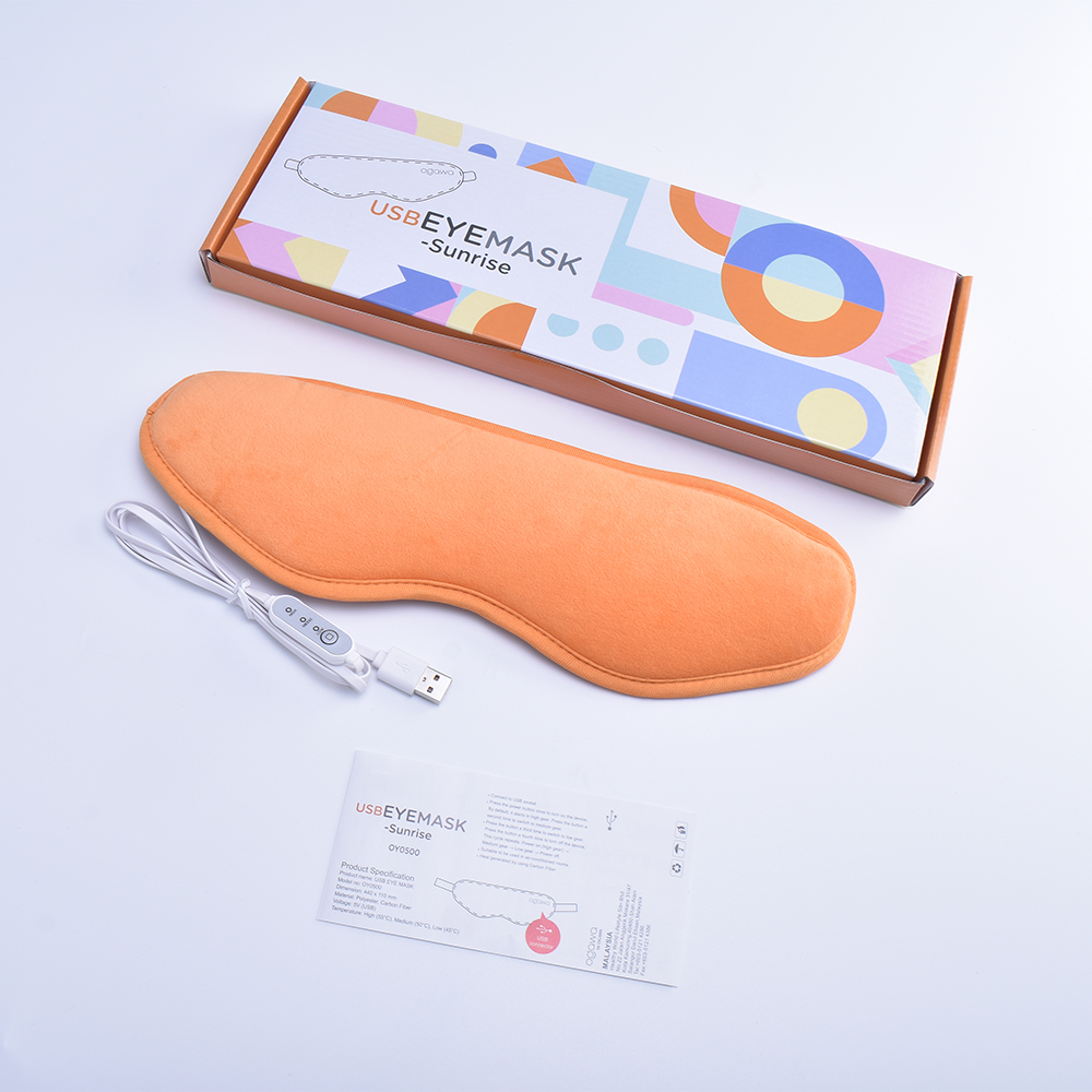 Custom Silk Heated Sleep 3D Eye Mask Self Heating Travel Eyelash Extensions Eye Mask