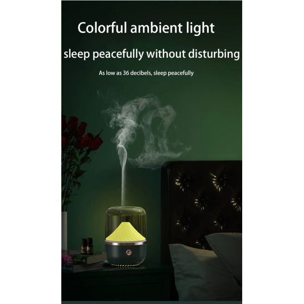 Car Home Use Electric Fragrant Oil Diffuser Battery Powered With 7 Color LED Light