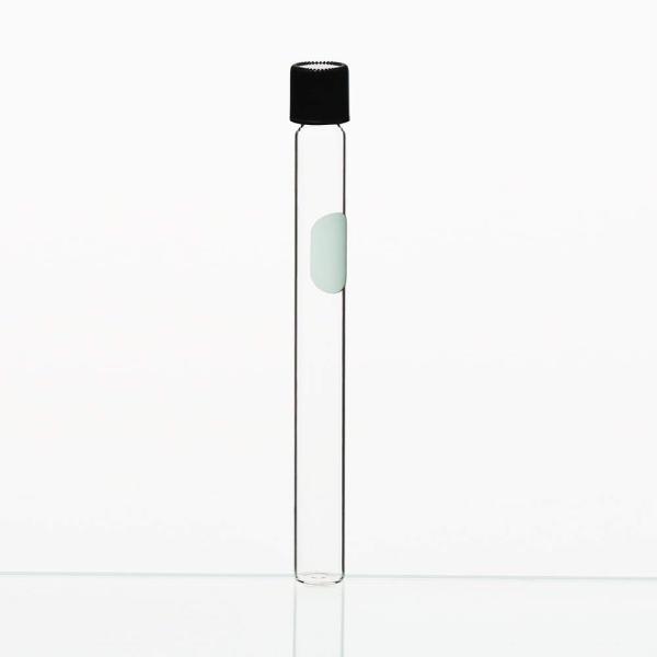 Borosilicate Glass Serological Test Tubes with Black Bakelite Screw Caps Silicon Liners, Vol.30ml 20x150mm