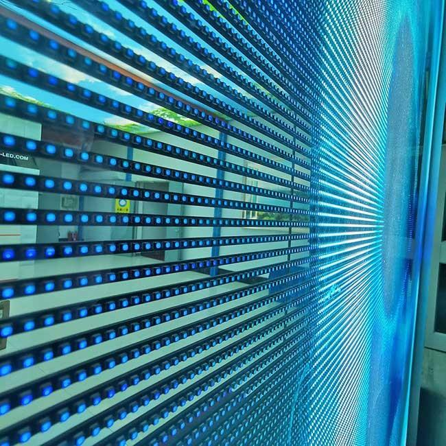 Lightweight High Resolution Transparent Glass LED Screen Wide Viewing Angle