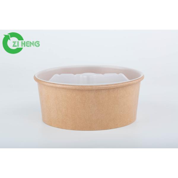 Recyclable Disposable Divided Plastic Plates With 25 Oz Paper Salad Bowls
