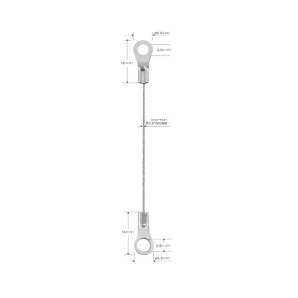 Stamped Eyelet End Security Wire Rope Sling Galvanized Surfaced 7x7 YW86368