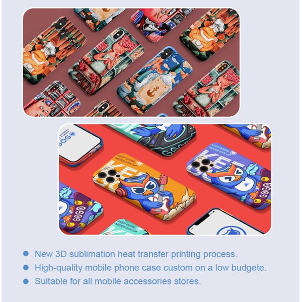 3D Sublimation Phone Case Printing Machine Kit Vacuum Heat Press for iPhone Samsung Custom Case Maker With Molds and Films