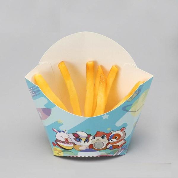 Alimentos Batatas fritas Frango Embalagem Caixa de papel kraft descartável para benefício dos compradores