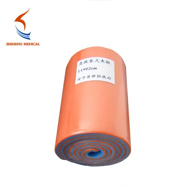 First aid splint blue orange color packaged in flat or roll