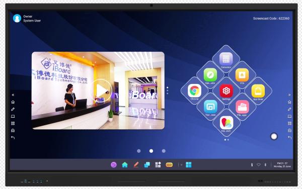 Panneau d'affichage plat interactif à écran tactile en gros d'usine avec infrarouge tactile et mise à niveau à distance via le réseau Internet Tableau blanc interactif Écran tactile TV Moniteur