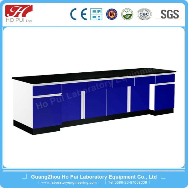 All Wood MDF Board Chemistry Laboratory Wall Bench With Drawer ISO9001