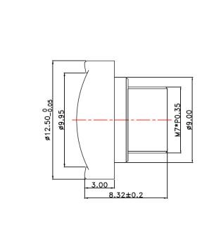 1/3 1.6mm super wide angle horizonta angle of view  125 degree megapixel S mount lens CCL13016MPF