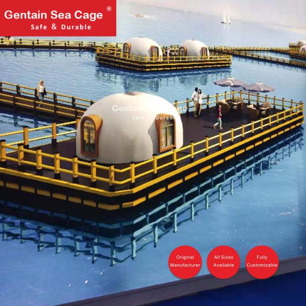 High Strength Floating Fish Cage Anti Wind Alkali Resistance Large cage capacity