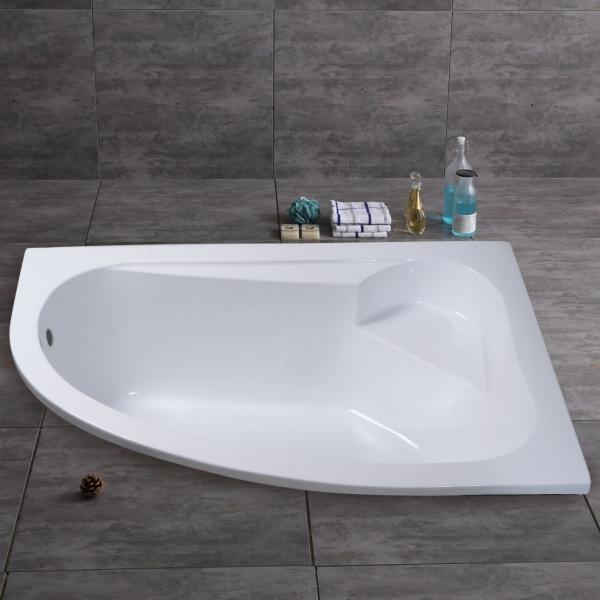 Acrylic Bathtub Rectangle Shape with Optional Legs Structurer and Simple Drop in Design