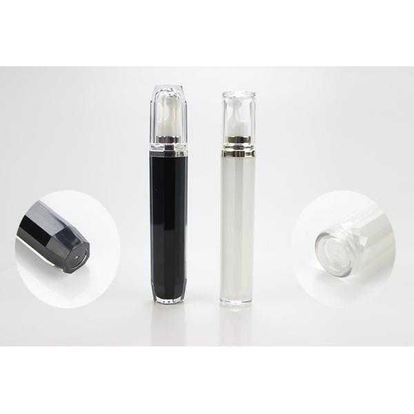 L002-15/20ML Black Acrylic Eye Roller Bottle Octagan Shaped With Steel Ball