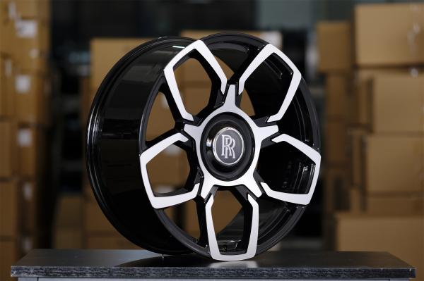 OEM Forged Alloy Black Staggered 22 Inch Rims 5x112 For Cullinan Black Badge