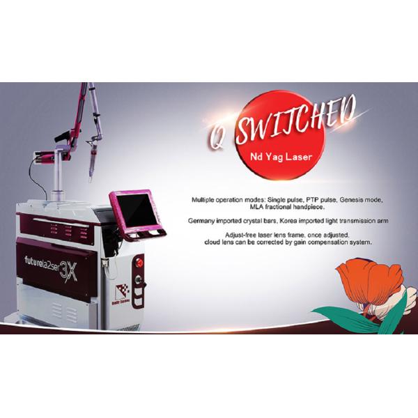 Safe Laser Tattoo Removal Device , Yag Tattoo Removal Machines 800mj Pulse Energy