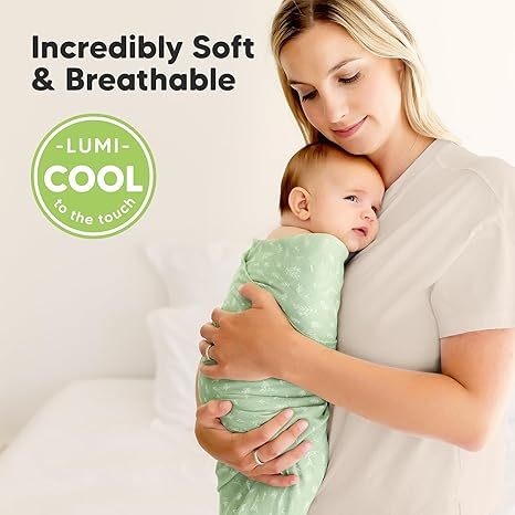 4-Pack Organic Baby Swaddles for Newborns,Soft & Breathable Receiving Blankets