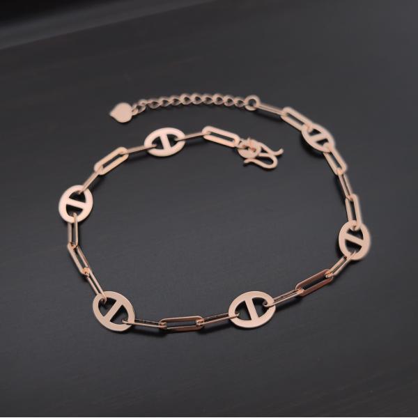 18K gold customized type bracelet rose gold