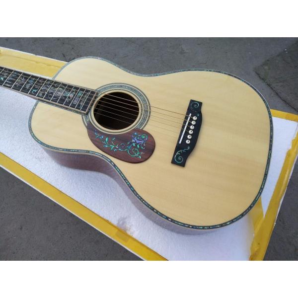 Customized acoustic guitar, 43 inch Jumbo guitar, Quilt Vine Viper red, Guitarra acustica