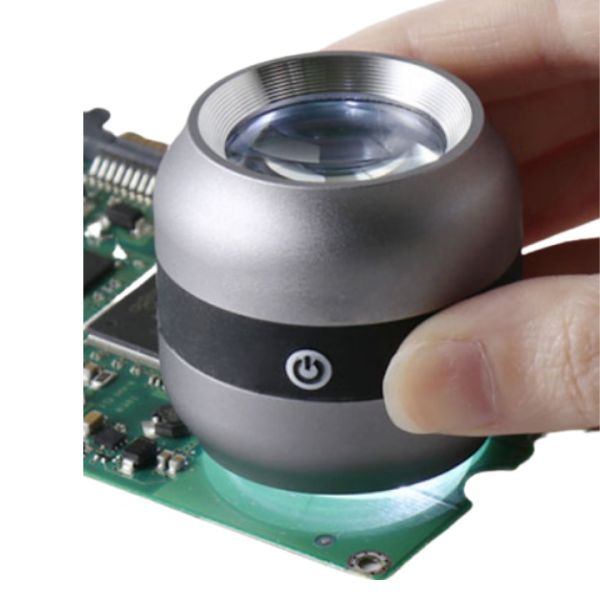 Optical Instruments 10x UV LED Magnifier Handheld Screen Magnifier Detection Tool