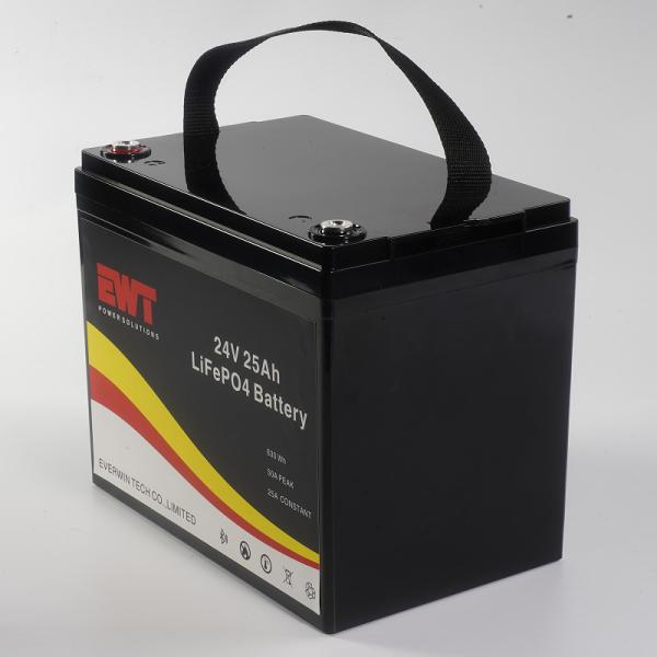 Rechargeable LifePo4 Battery Pack 24V 25AH For UPS Battery High Discharging Rate