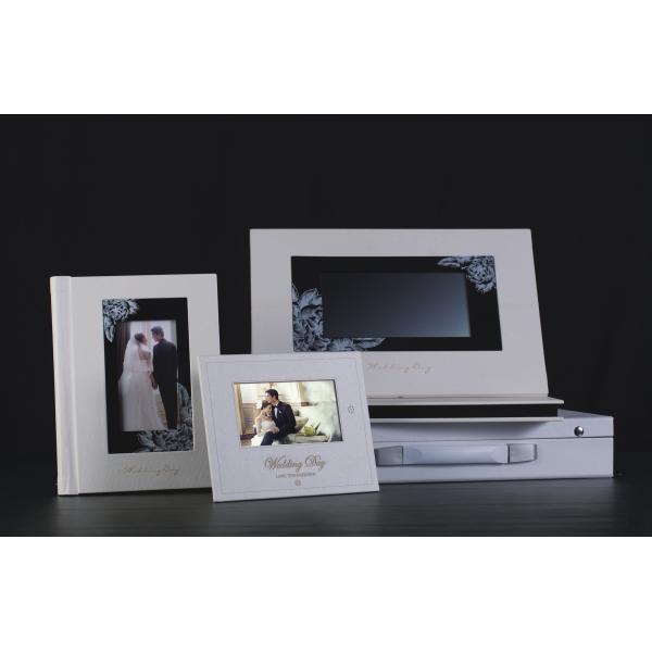 Digital Wedding Video Album Elegant With TFT Screen USB Rechargeable Battery