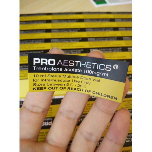 Ярлыки стеклянной пробирки пробирки 10мл впрыски, ярлык бутылки медицины печатания жидкостный