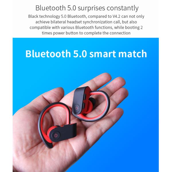 Silicone Earhook Creative Wireless Earbuds ATJ 5.0 HiFi Bass Stereo