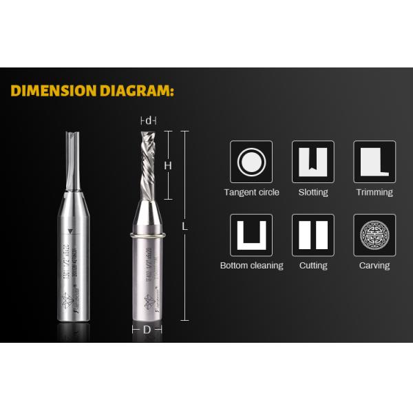 TCT бита обжатия краев карбида 3 прямо сдержал 6mm для сверля утески