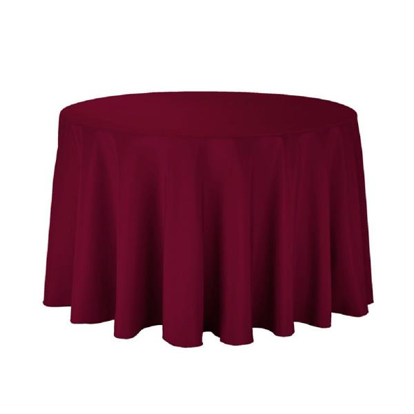 Waterproof Round Table Covers Round Polyester Tablecloths For Restaurant