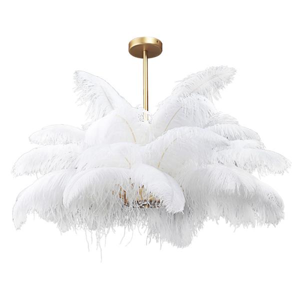 Nordic bedroom Josephine feather chandelier modern lighting art decor chandelier(WH-MI-154)