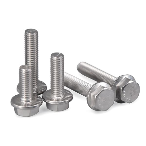 De aço inoxidável métrico encanta o parafuso serrilhado tampão da flange com porcas