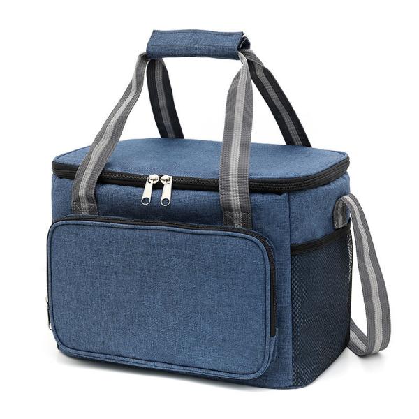 Sacos de almoço isolados personalizáveis para armazenamento de alimentos à prova de vazamento 15L azul