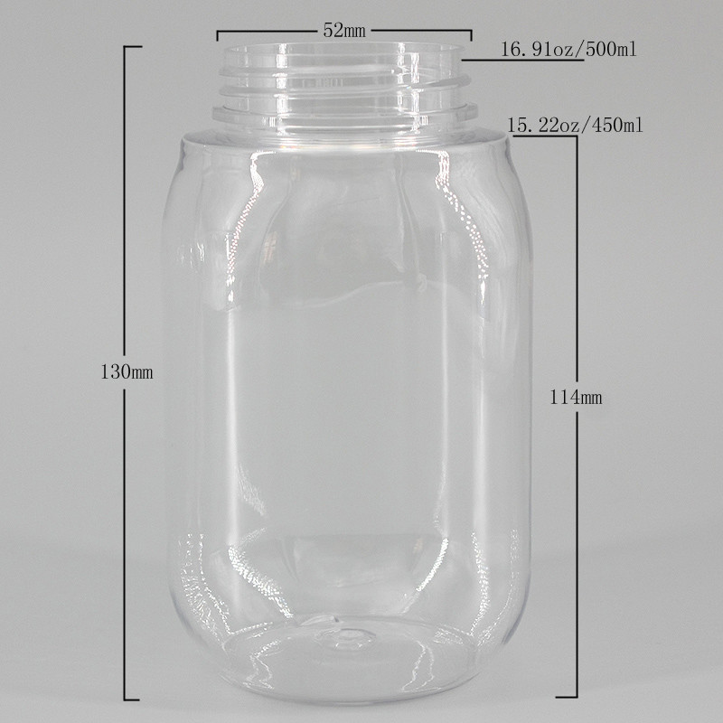 Прозрачные бутылки шампуня 450ml 77*114mm многоразовые